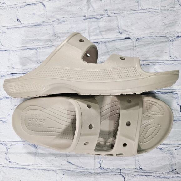 Crocs MENS SIZE 12 Baya Slide Sandals Beige 207627 Two Straps main image 4